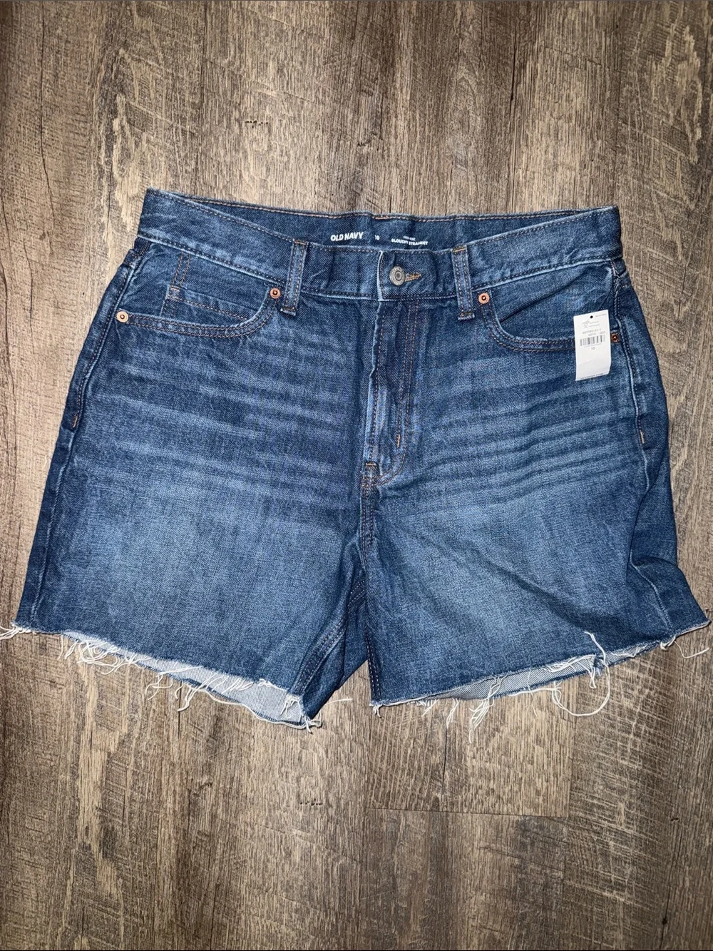 Old Navy Dark Blue Denim Cutoff Shorts with Raw Hem